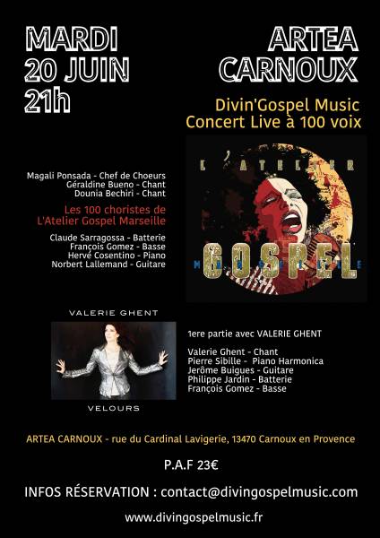 Divin'Gospel Music - Concert à 100 voix à l'Artea à Carnoux